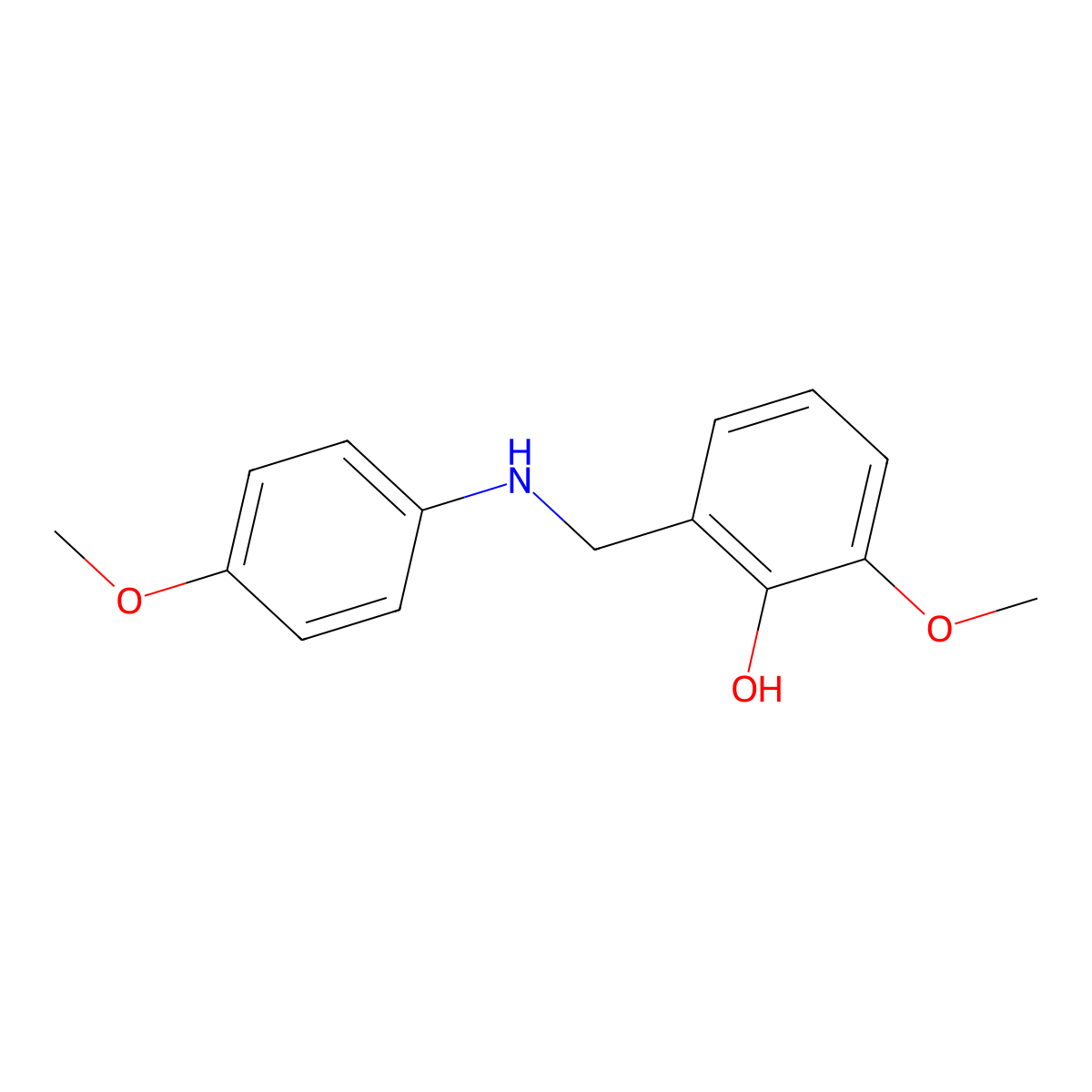 2-Methoxy-6-((4-methoxyanilino)methyl)phenol molecular structure, CAS 763132-95-2