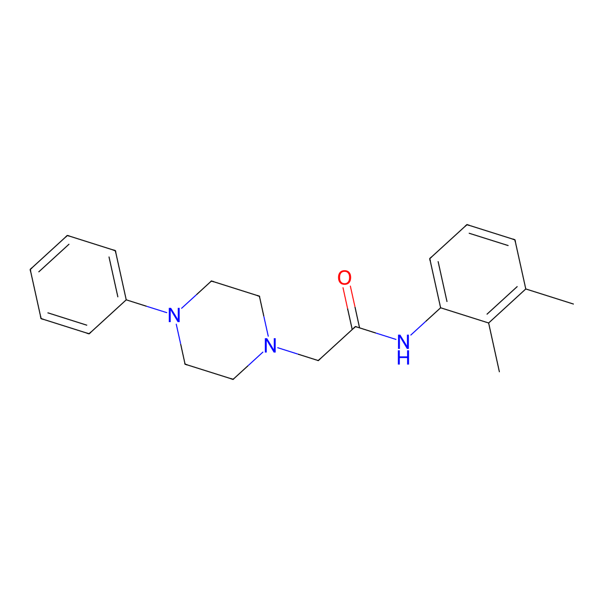 N-(2,3-dimethylphenyl)-2-(4-phenylpiperazin-1-yl)acetamide molecular structure, CAS 763133-93-3