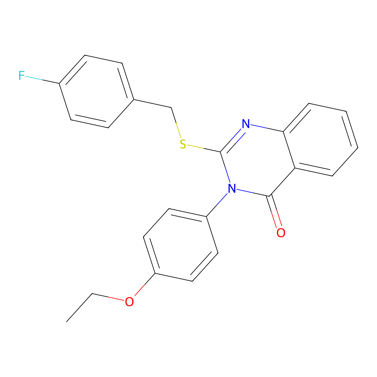 3-(4-Ethoxyphenyl)-2-((4-fluorobenzyl)thio)-4(3H)-quinazolinone molecular structure, CAS 763139-06-6