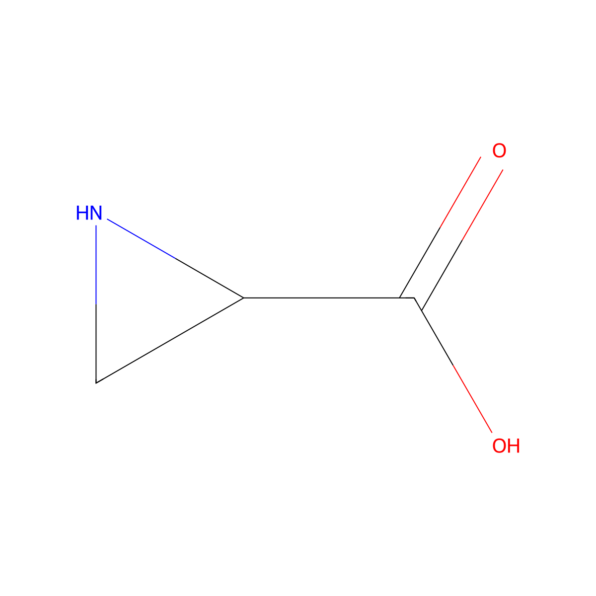 (2R)-Aziridine-2-carboxylic acid molecular structure, CAS 76314-35-7