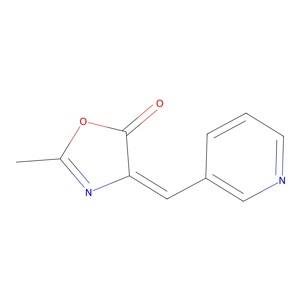 2-methyl-4-(3-pyridinylmethylene)-5(4H)-oxazolone molecular structure, CAS 76315-20-3