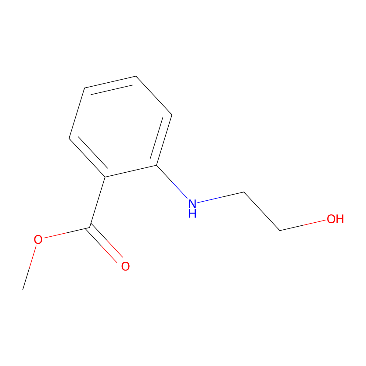 Methyl 2-[(2-hydroxyethyl)amino]benzoate molecular structure, CAS 76315-61-2