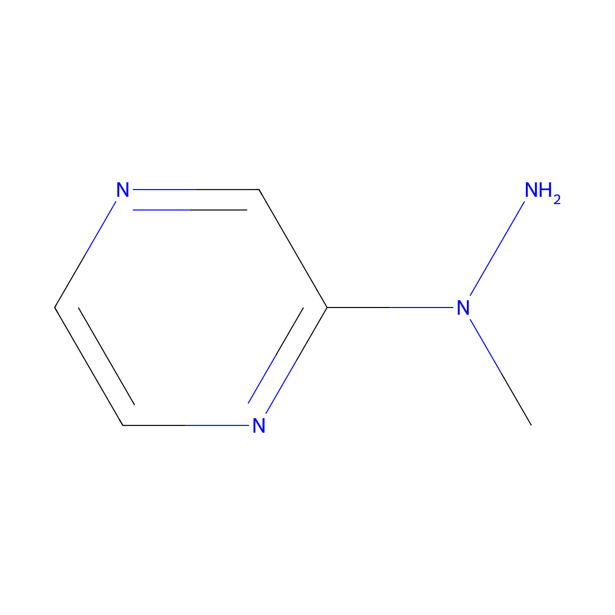 2-(1-Methylhydrazin-1-yl)pyrazine molecular structure, CAS 76319-95-4