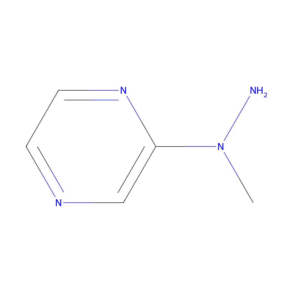 2-(1-Methylhydrazin-1-yl)pyrazine molecular structure, CAS 76319-95-4