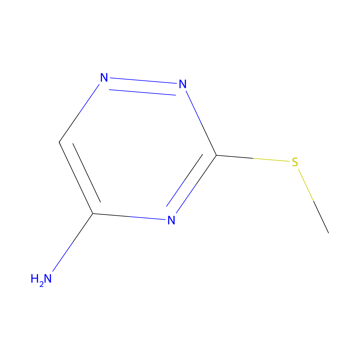 3-(Methylsulfanyl)-1,2,4-triazin-5-amine molecular structure, CAS 7632-30-6