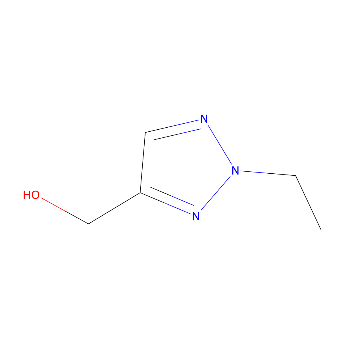 (2-ethyl-2H-1,2,3-triazol-4-yl)methanol molecular structure, CAS 76320-99-5