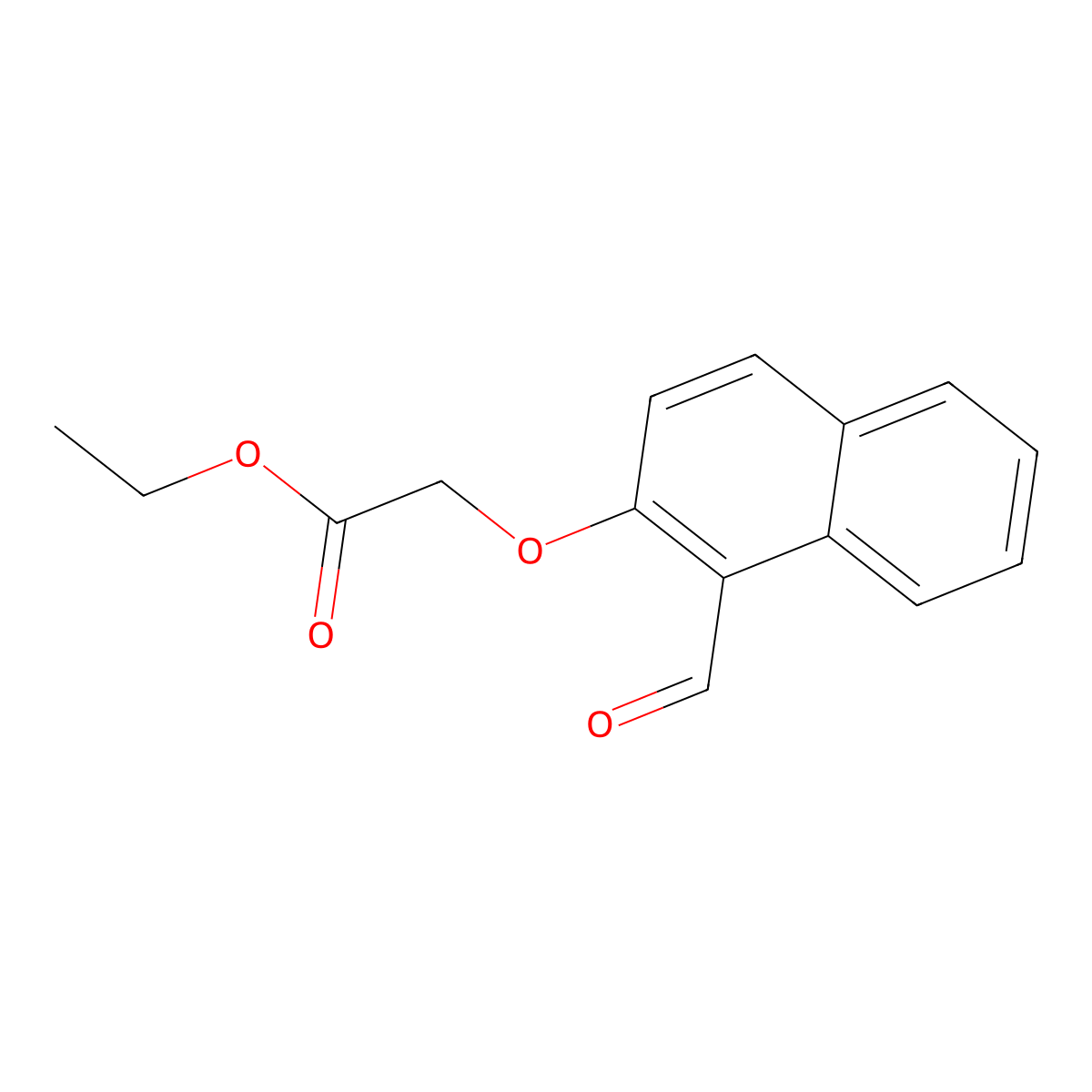 Ethyl 2-((1-formyl-2-naphthalenyl)oxy)acetate molecular structure, CAS 76322-09-3
