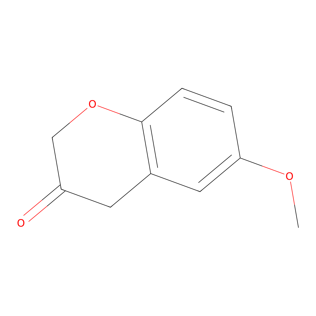 6-methoxy-3,4-dihydro-2H-1-benzopyran-3-one molecular structure, CAS 76322-25-3