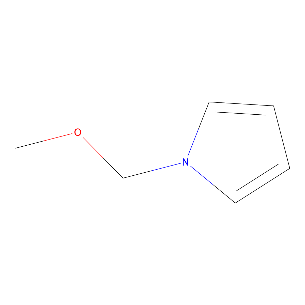 1-(methoxymethyl)-1H-pyrrole molecular structure, CAS 76322-78-6