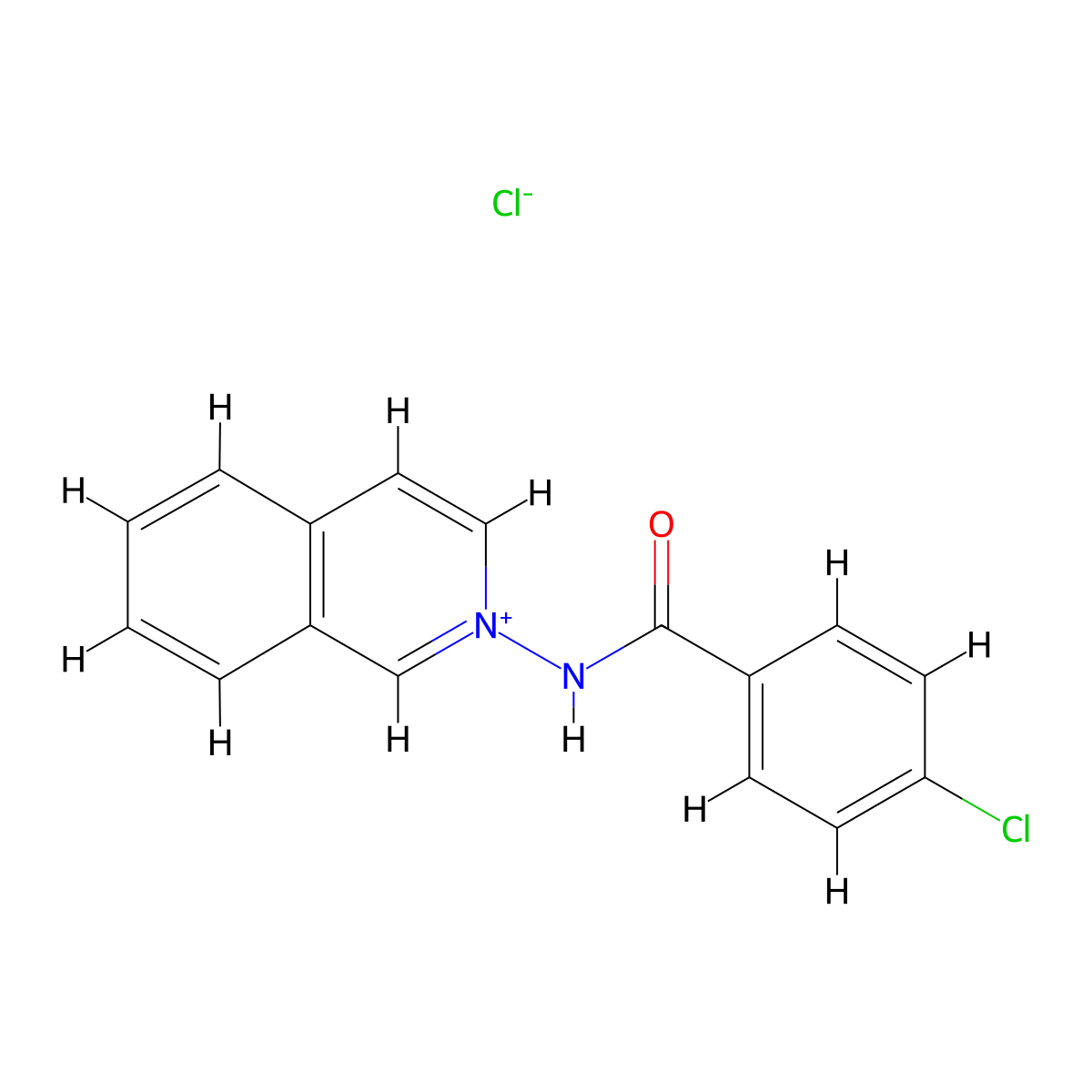 Isoquinolinium, 2-((4-chlorobenzoyl)amino)-, chloride molecular structure, CAS 76326-96-0
