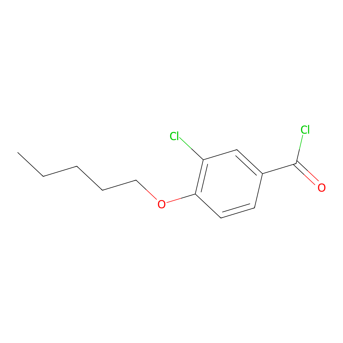 3-Chloro-4-n-pentoxybenzoyl chloride molecular structure, CAS 76327-35-0