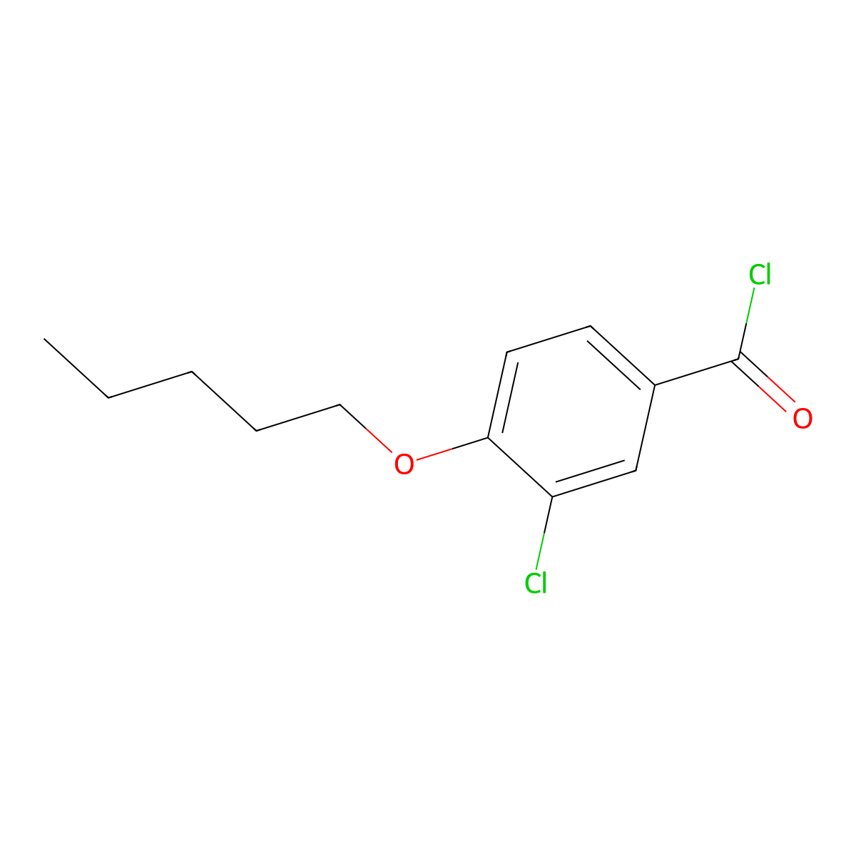 3-Chloro-4-n-pentoxybenzoyl chloride molecular structure, CAS 76327-35-0