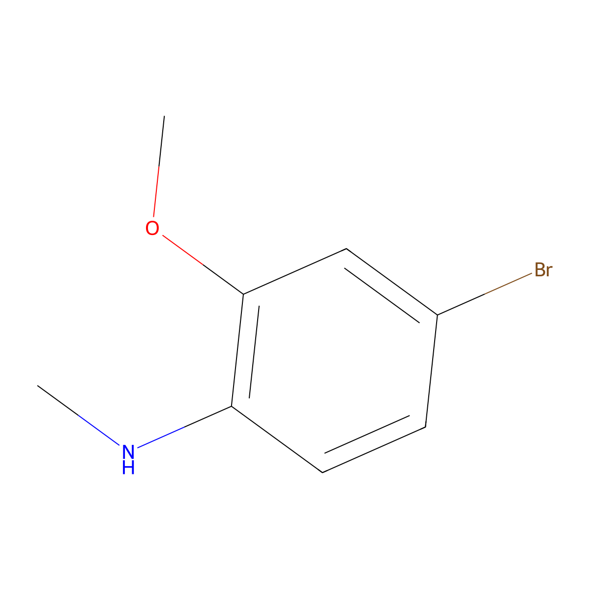4-bromo-2-methoxy-N-methylaniline molecular structure, CAS 76328-91-1