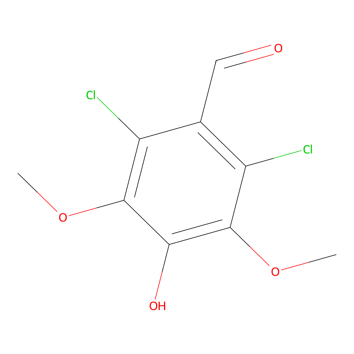 2,6-Dichlorosyringaldehyde molecular structure, CAS 76330-06-8