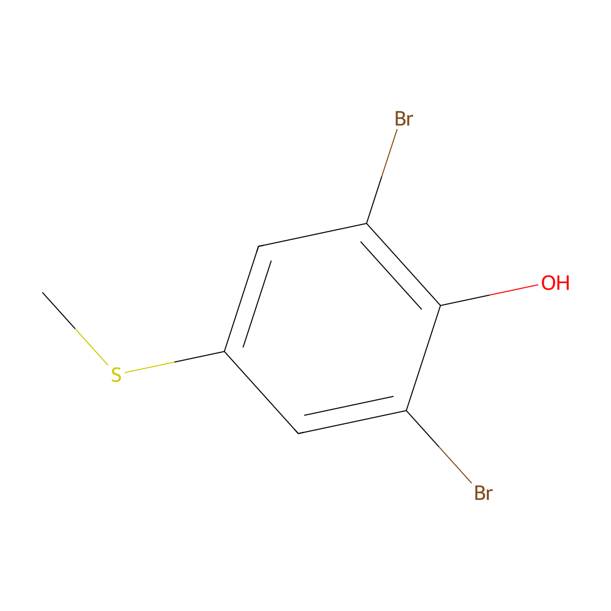 2,6-Dibromo-4-(methylsulfanyl)phenol molecular structure, CAS 76330-17-1