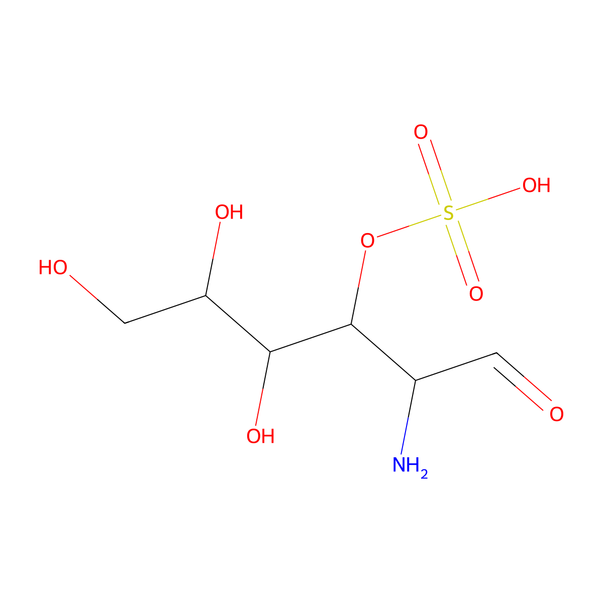 glucosamine 3-O-sulfate molecular structure, CAS 76330-20-6