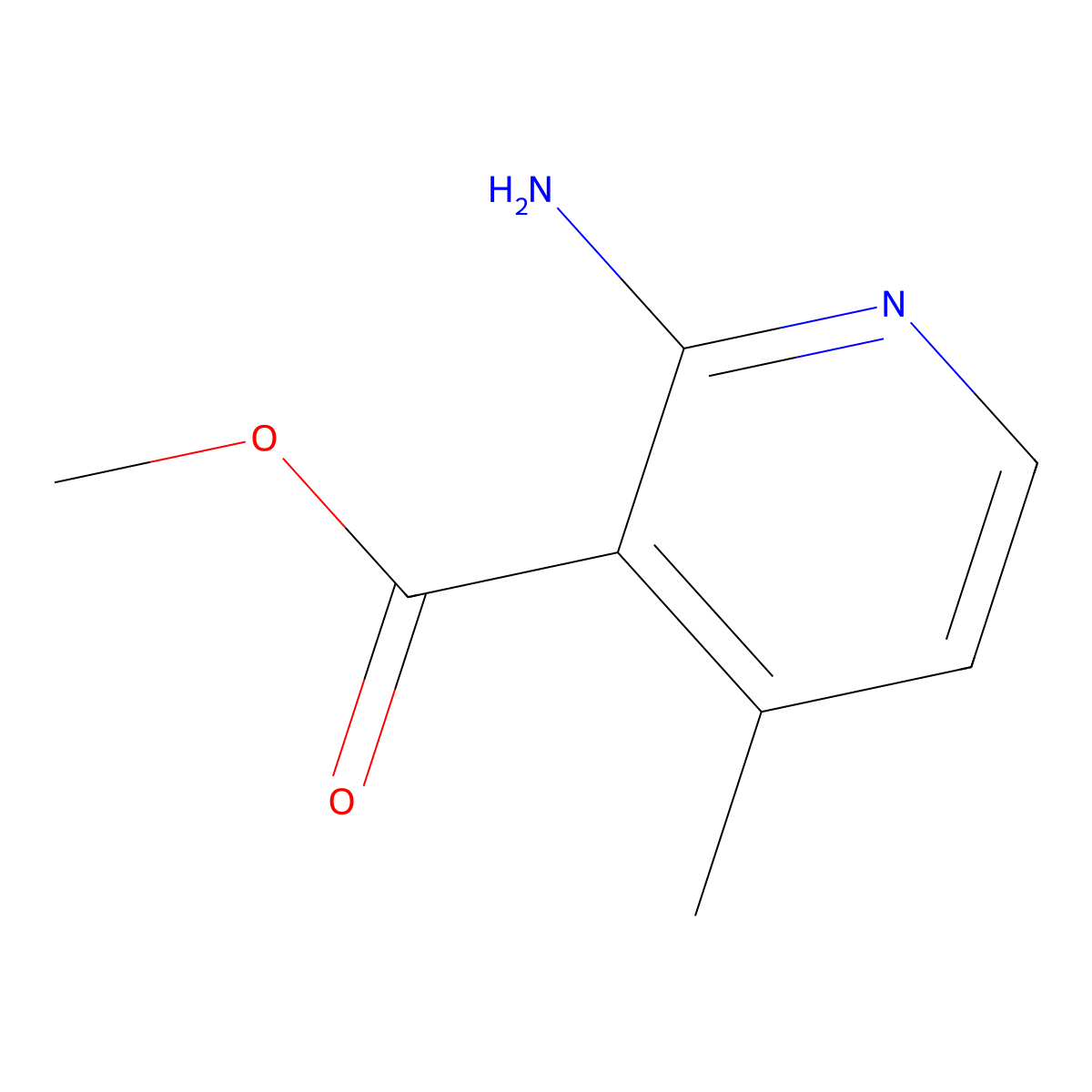 Methyl 2-amino-4-methylpyridine-3-carboxylate molecular structure, CAS 76336-16-8