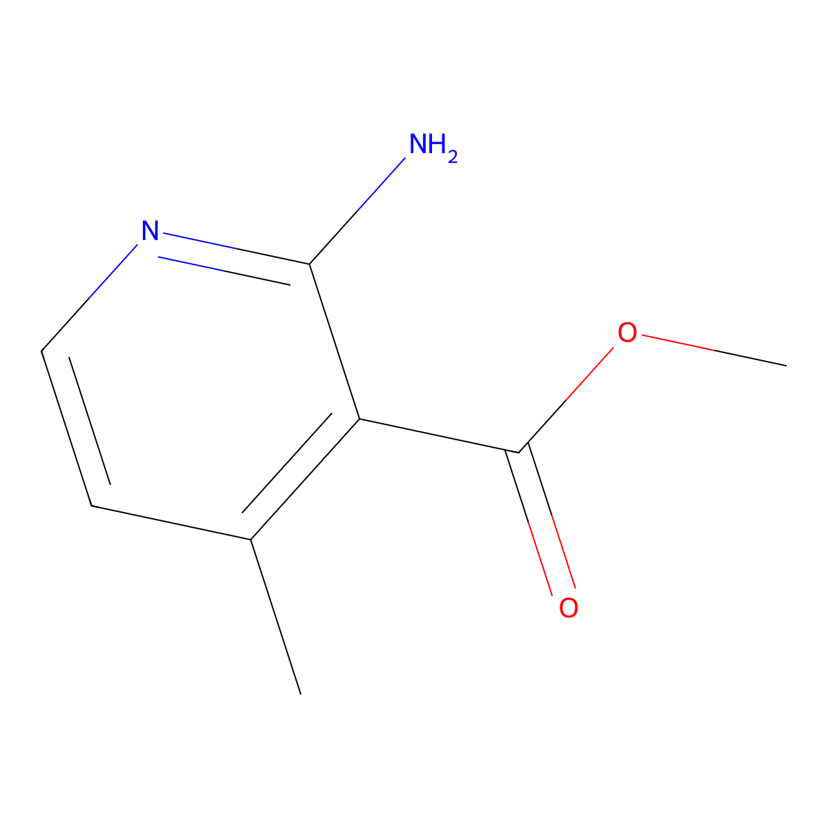 Methyl 2-amino-4-methylpyridine-3-carboxylate molecular structure, CAS 76336-16-8