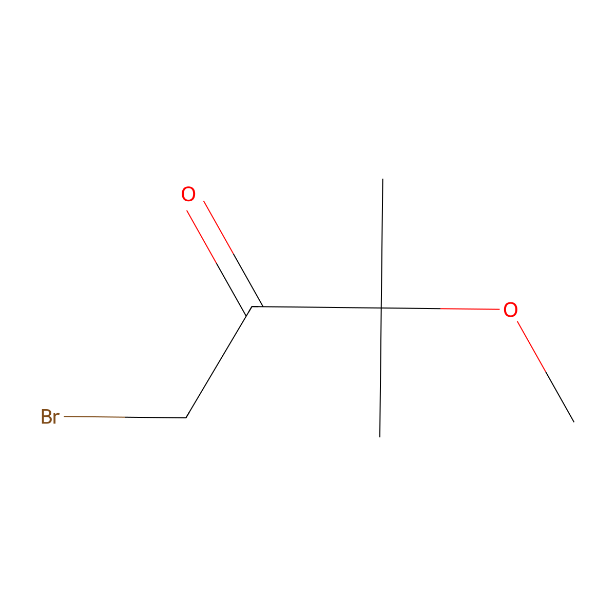 1-Bromo-3-methoxy-3-methylbutan-2-one molecular structure, CAS 76336-55-5
