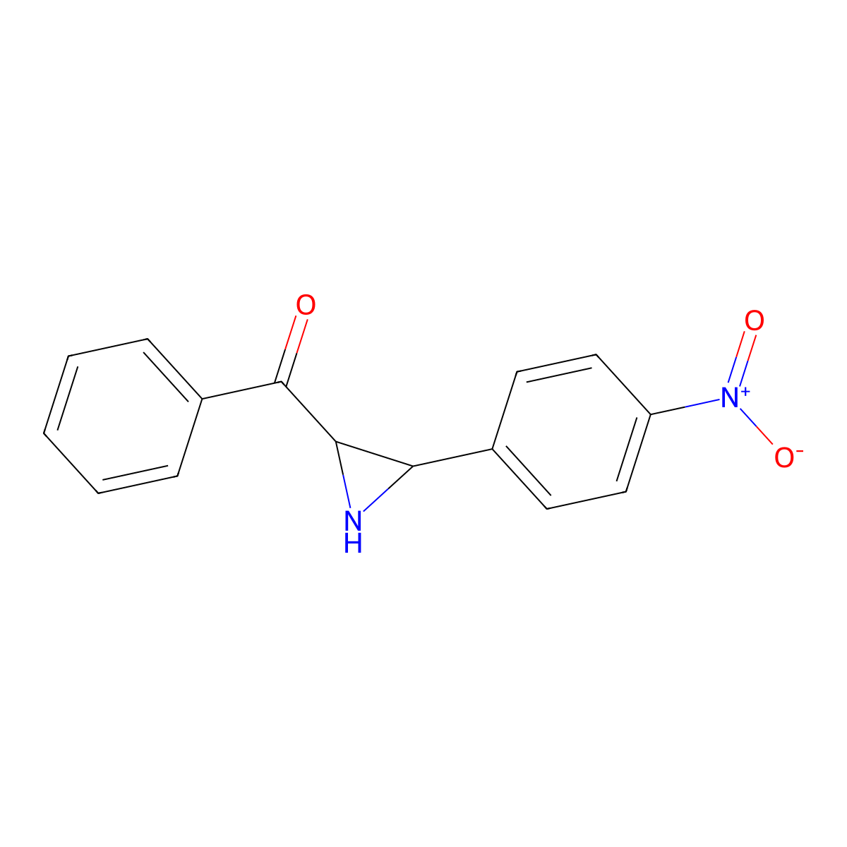 [3-(4-Nitrophenyl)aziridin-2-yl](phenyl)methanone molecular structure, CAS 76336-95-3