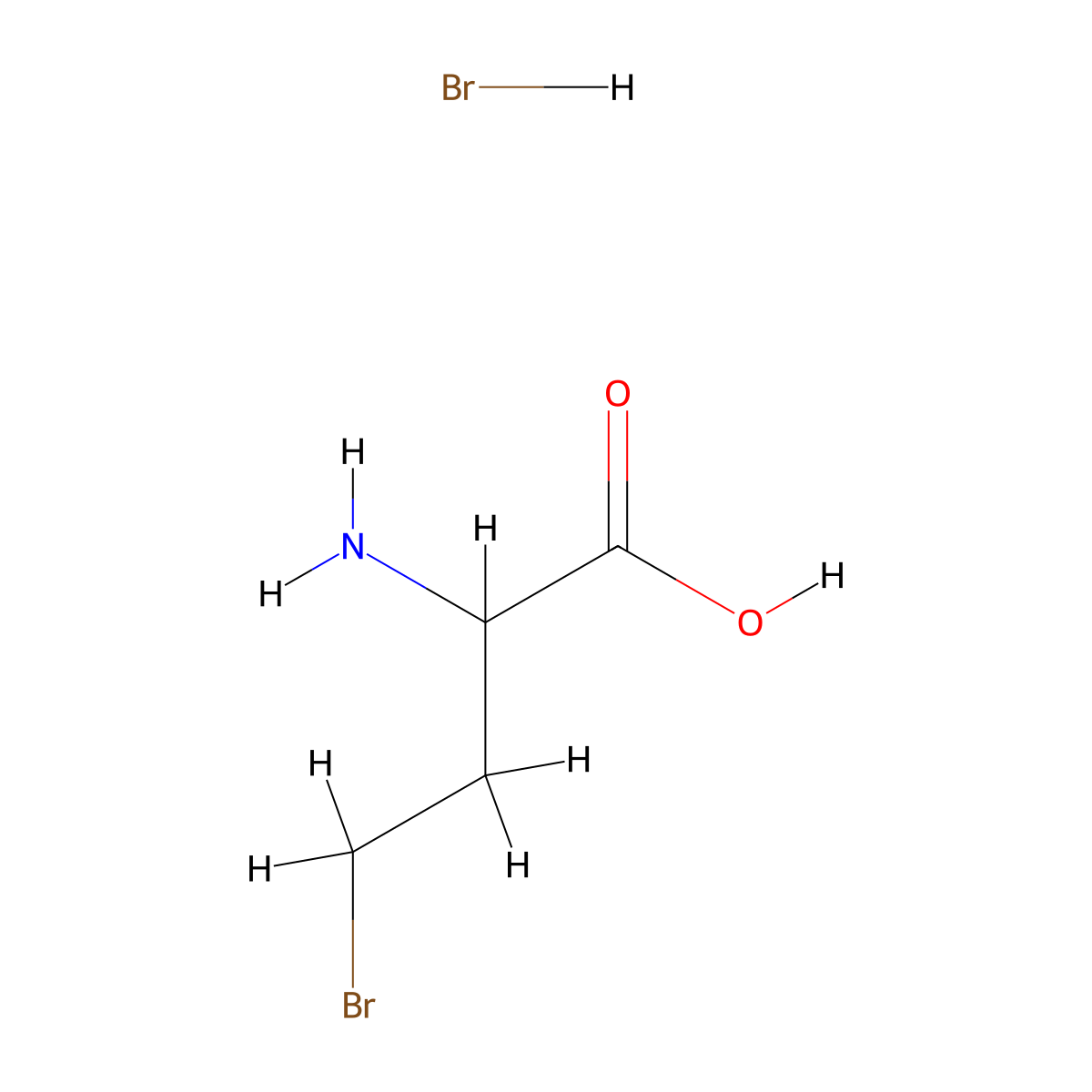 2-Amino-4-bromobutanoic acid hydrobromide molecular structure, CAS 76338-90-4