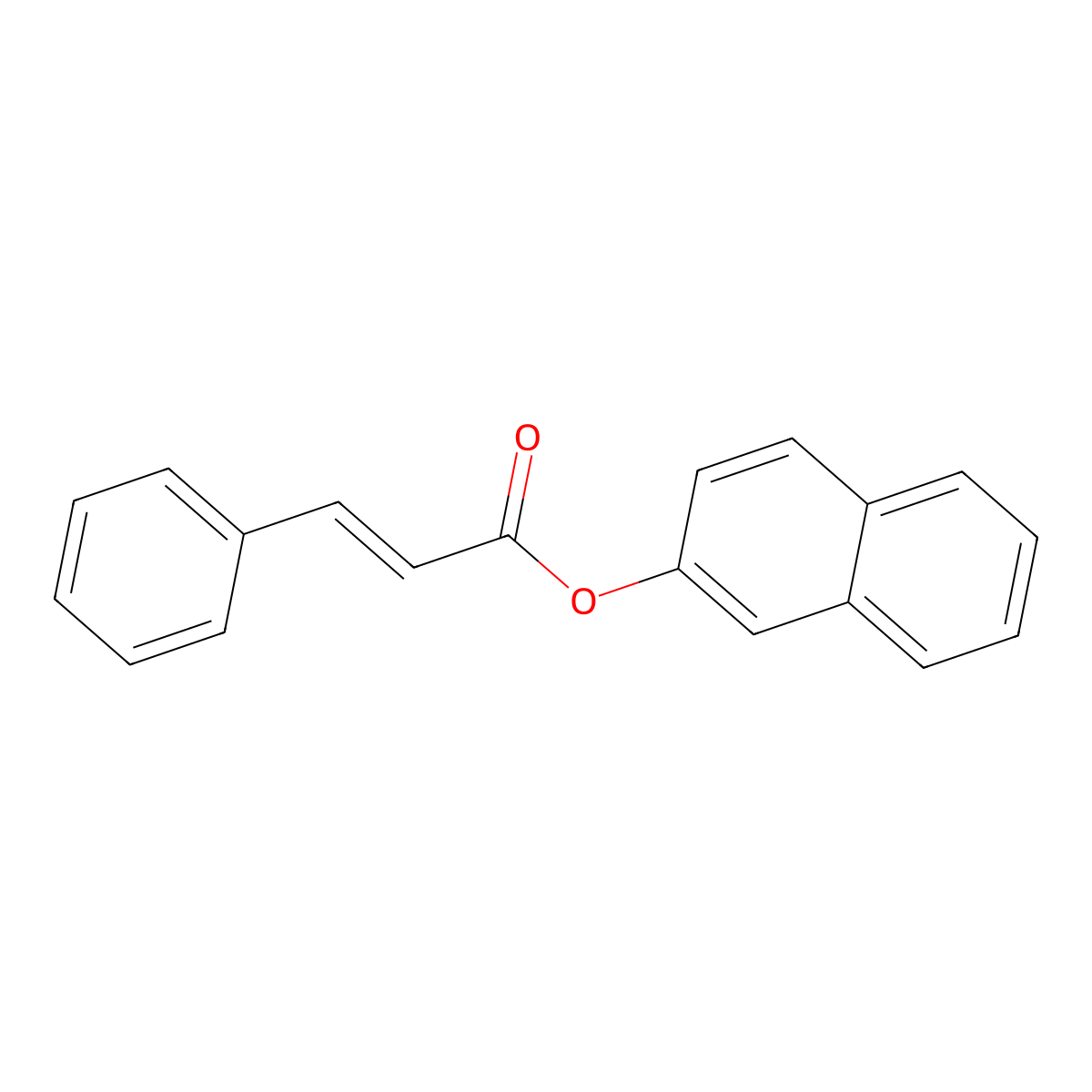 2-Propenoic acid, 3-phenyl-, 2-naphthalenyl ester molecular structure, CAS 76339-56-5
