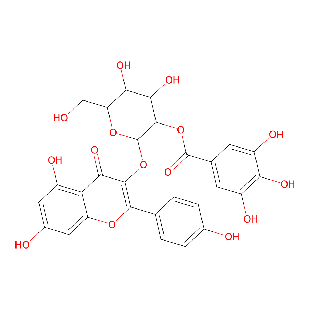 Astragalin 2''-O-Gallate molecular structure, CAS 76343-90-3