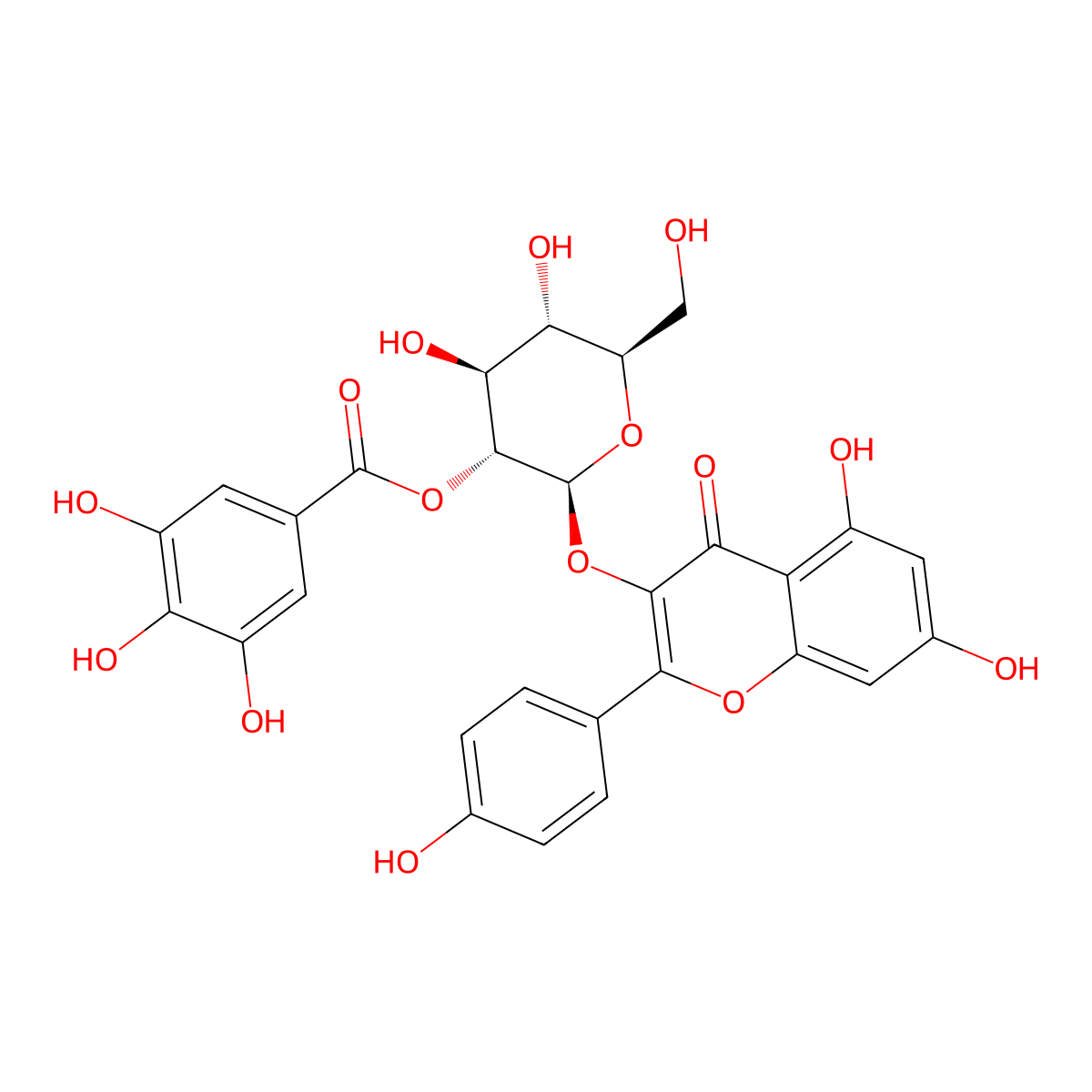 Astragalin 2''-O-Gallate molecular structure, CAS 76343-90-3