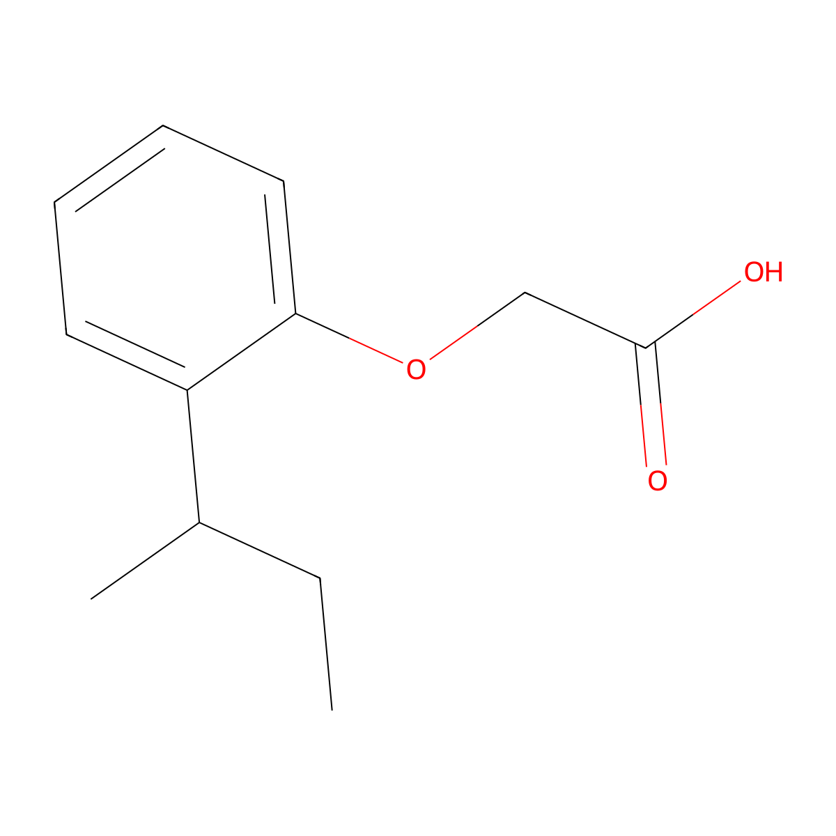 (2-Sec-butylphenoxy)acetic acid molecular structure, CAS 76343-98-1
