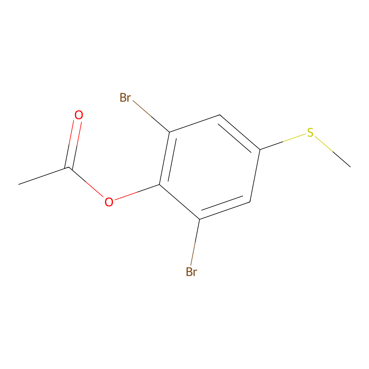 2,6-Dibromo-4-(methylsulfanyl)phenyl acetate molecular structure, CAS 76344-57-5