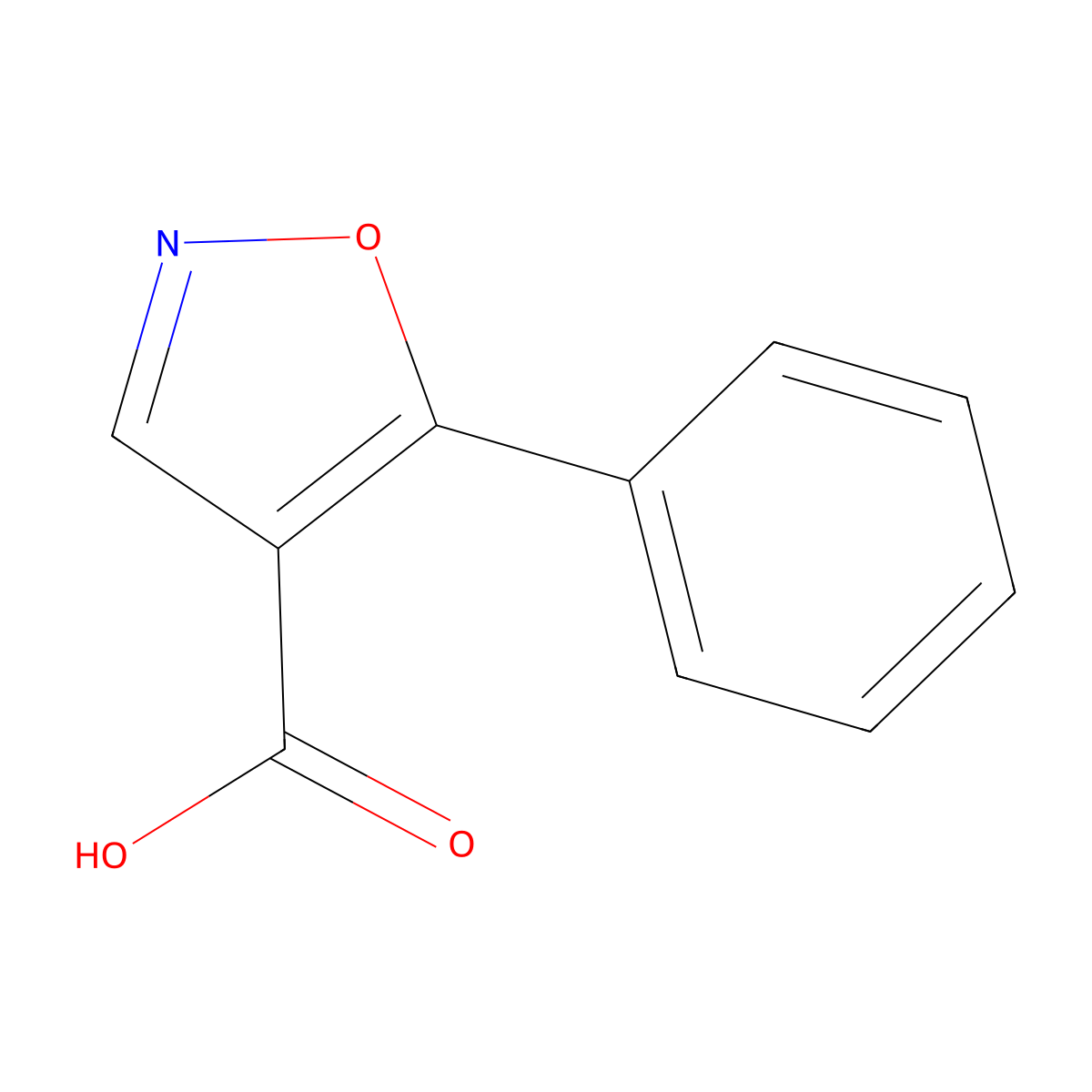 5-Phenylisoxazole-4-carboxylic acid molecular structure, CAS 76344-95-1