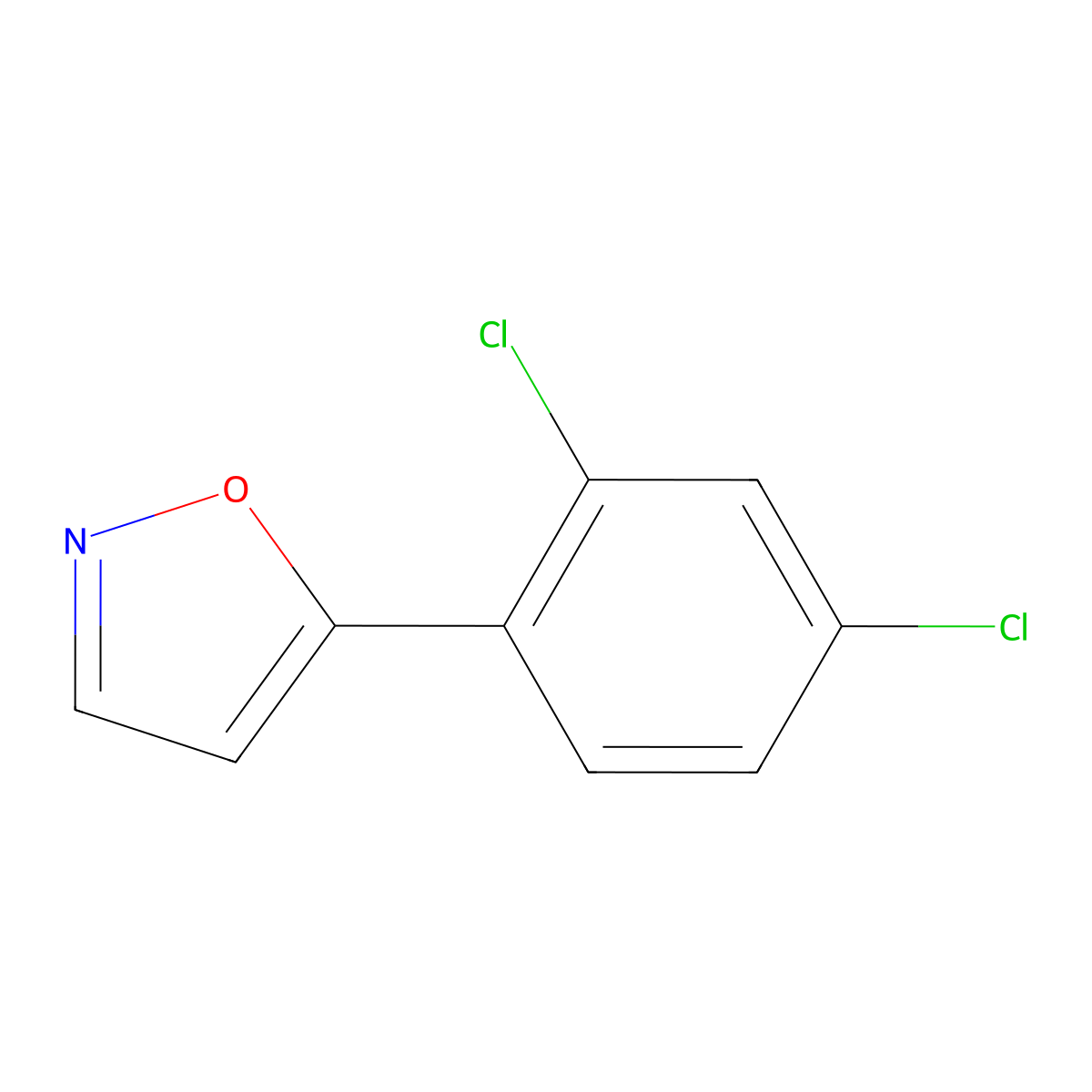 5-(2,4-Dichlorophenyl)isoxazole molecular structure, CAS 76344-98-4