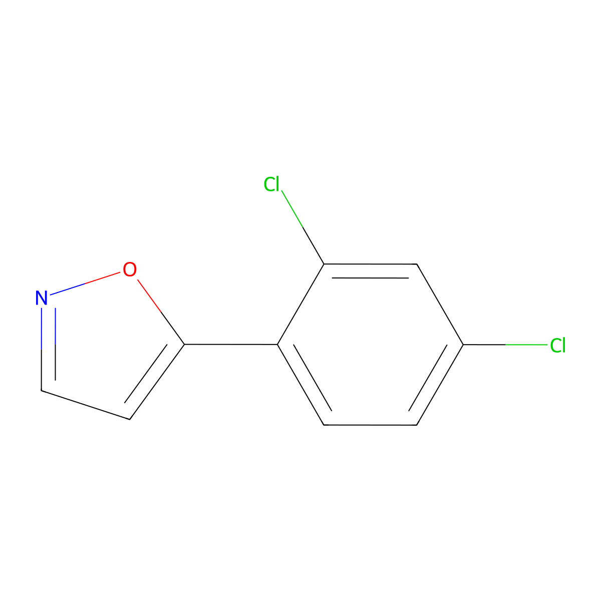 5-(2,4-Dichlorophenyl)isoxazole molecular structure, CAS 76344-98-4