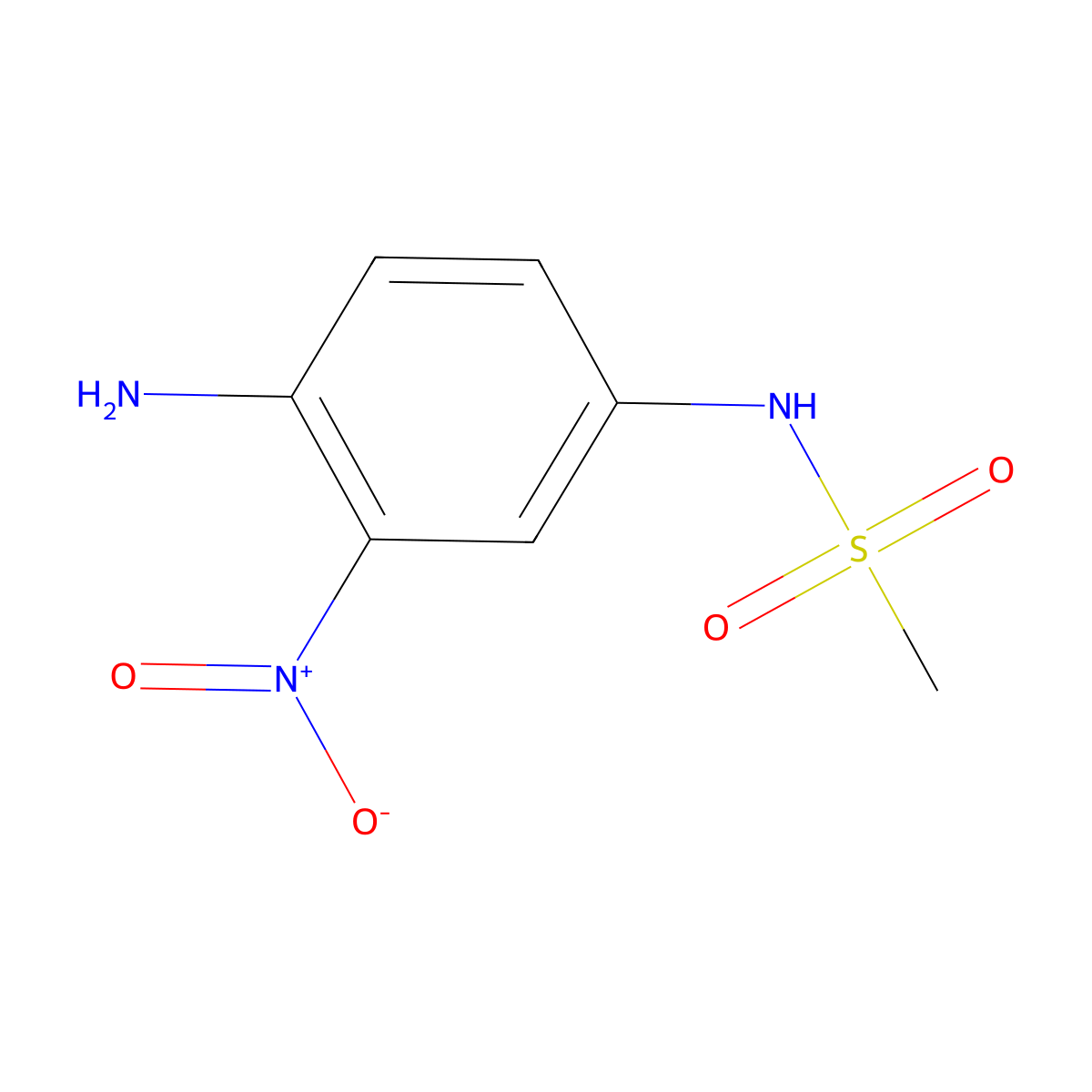 N-(4-amino-3-nitrophenyl)methanesulfonamide molecular structure, CAS 76345-45-4