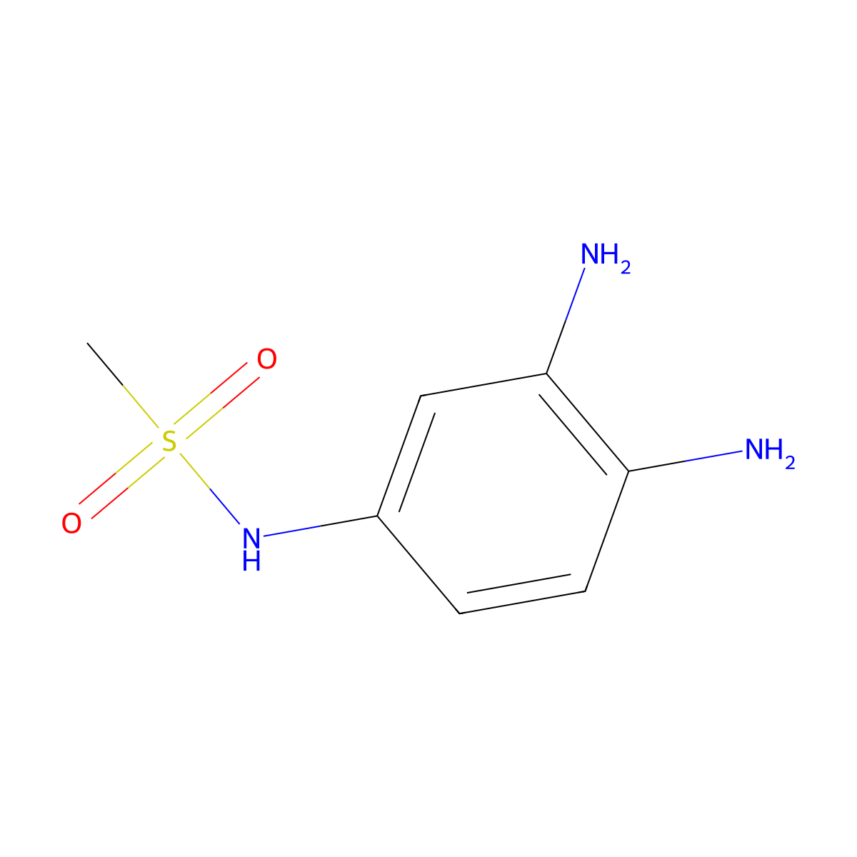 N-(3,4-diaminophenyl)methanesulfonamide molecular structure, CAS 76345-48-7