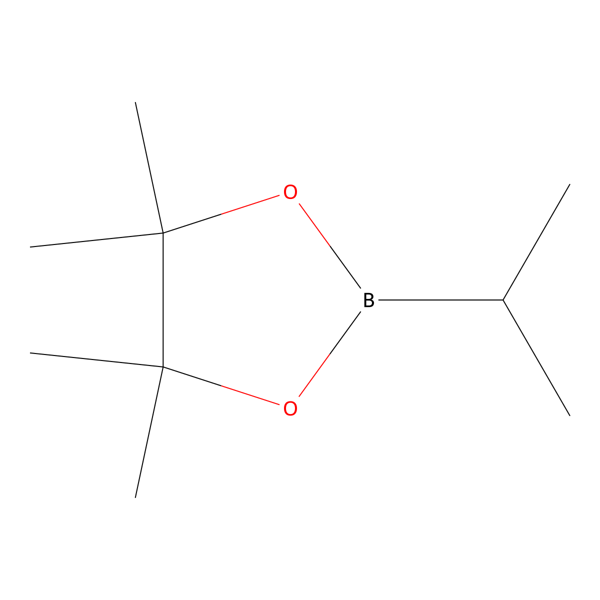 2-Isopropyl-4,4,5,5-tetramethyl-1,3,2-dioxaborolane molecular structure, CAS 76347-13-2