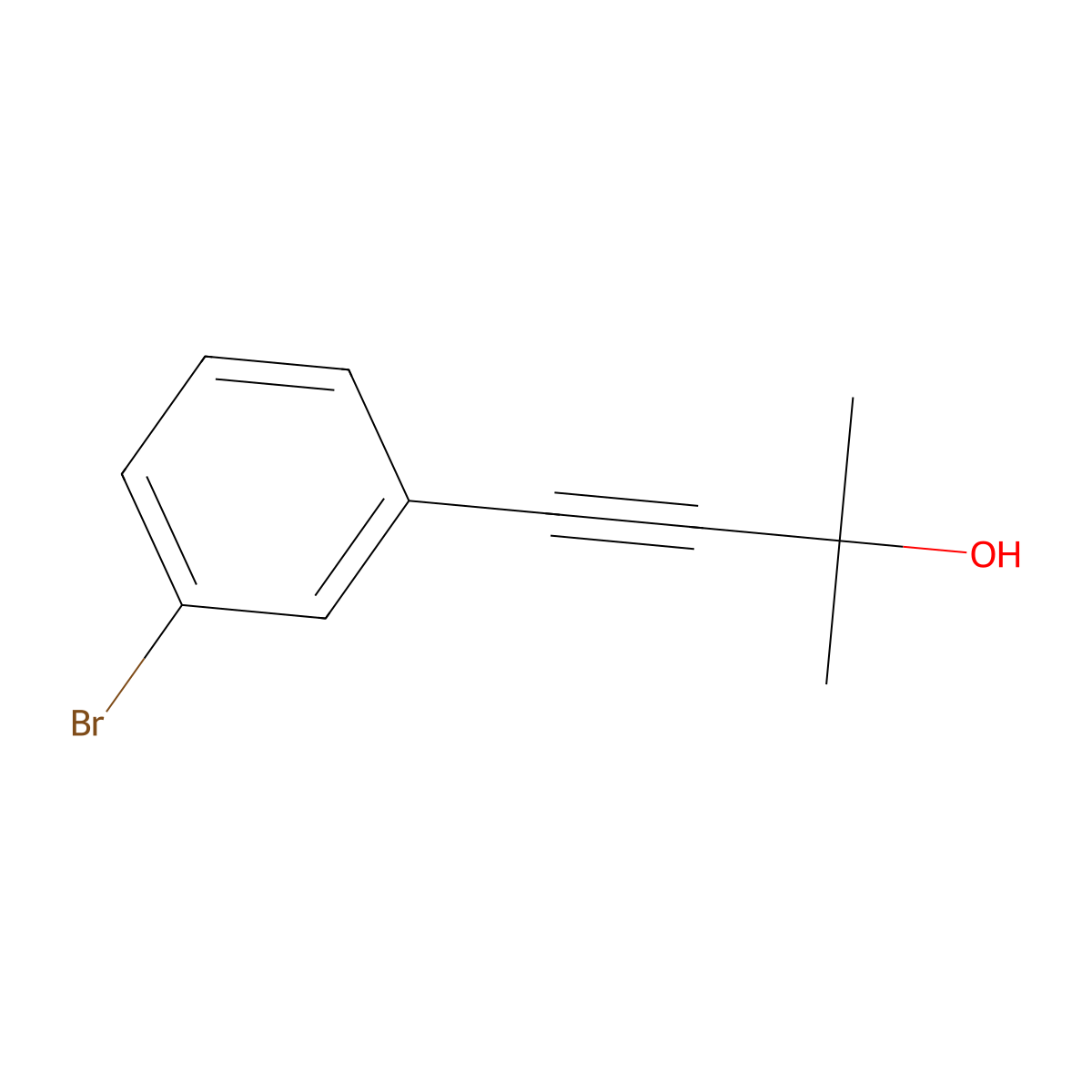 2-Methyl-4-(3-bromophenyl)-3-butyn-2-ol molecular structure, CAS 76347-61-0