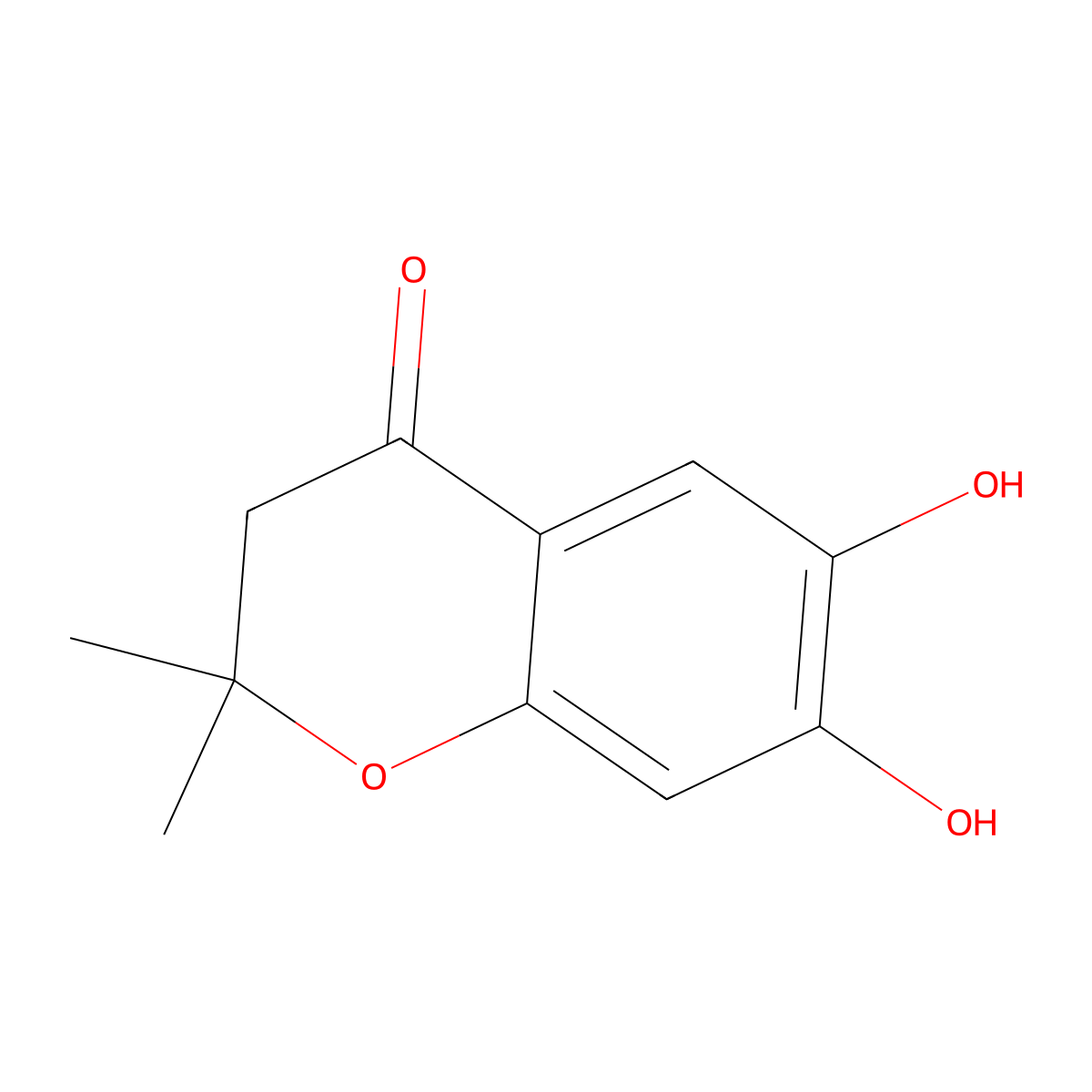 2,2-Dimethyl-6,7-dihydroxy-4-chromanone molecular structure, CAS 76348-95-3