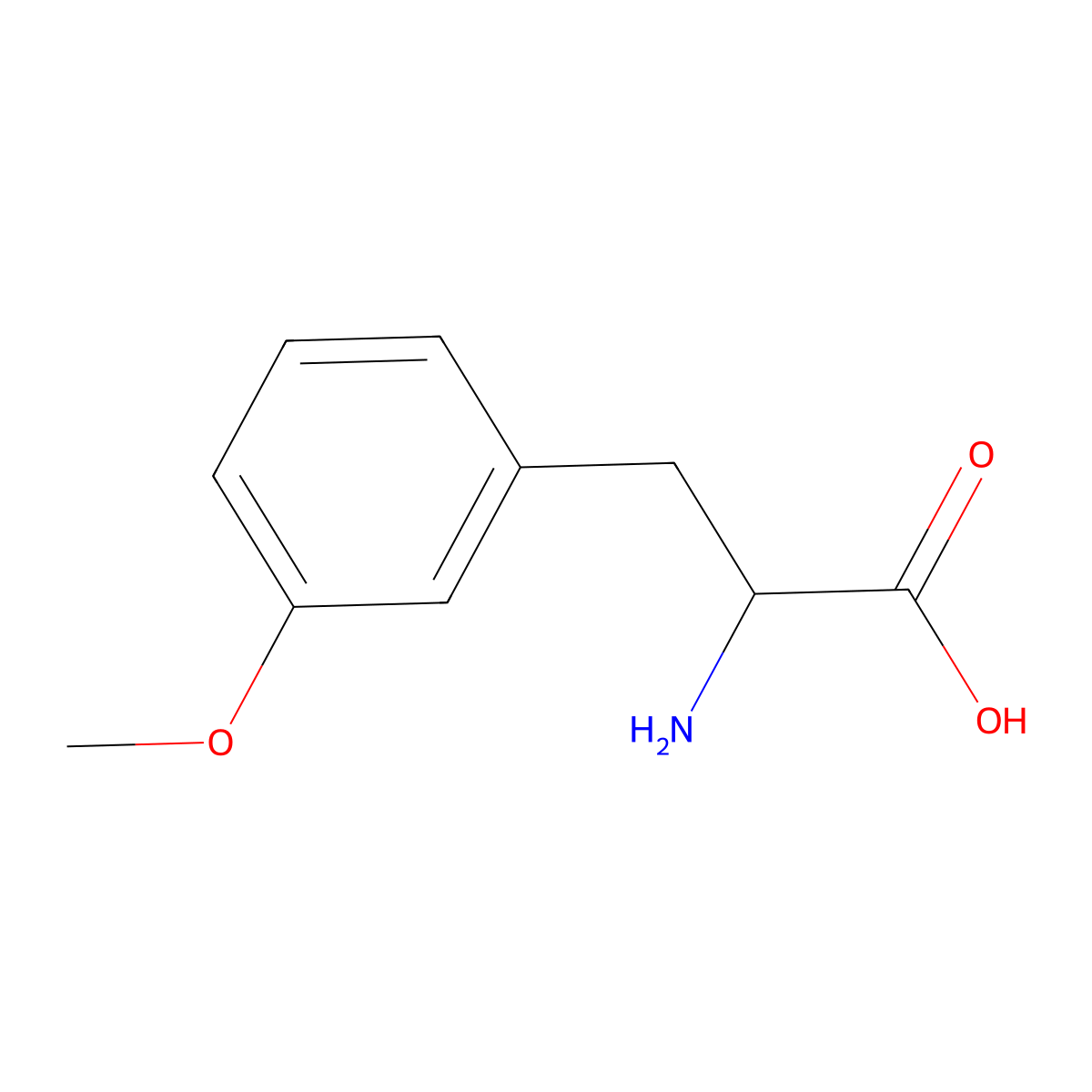 2-Amino-3-(3-methoxyphenyl)propanoic acid molecular structure, CAS 7635-28-1