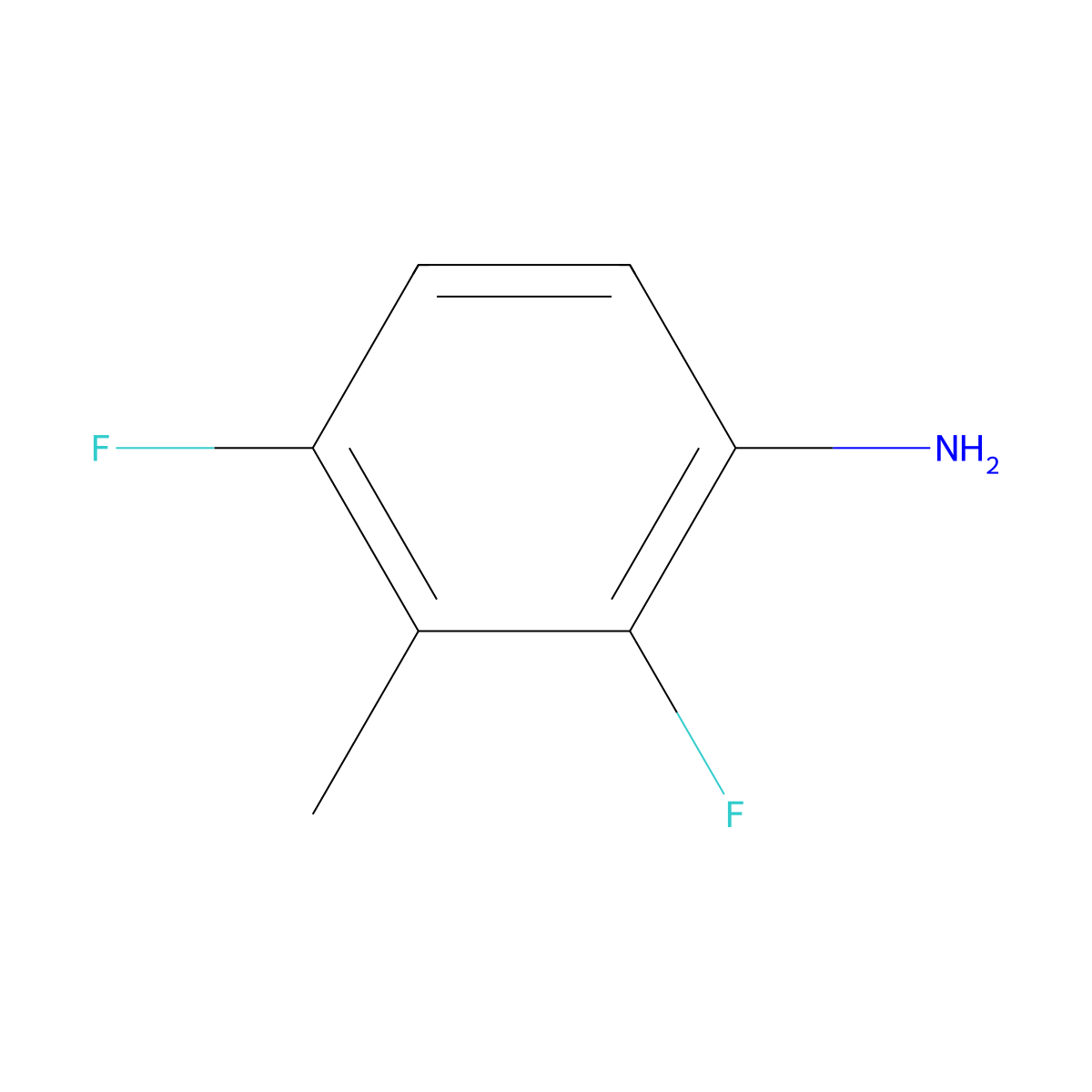 2,4-Difluoro-3-methylaniline molecular structure, CAS 76350-70-4