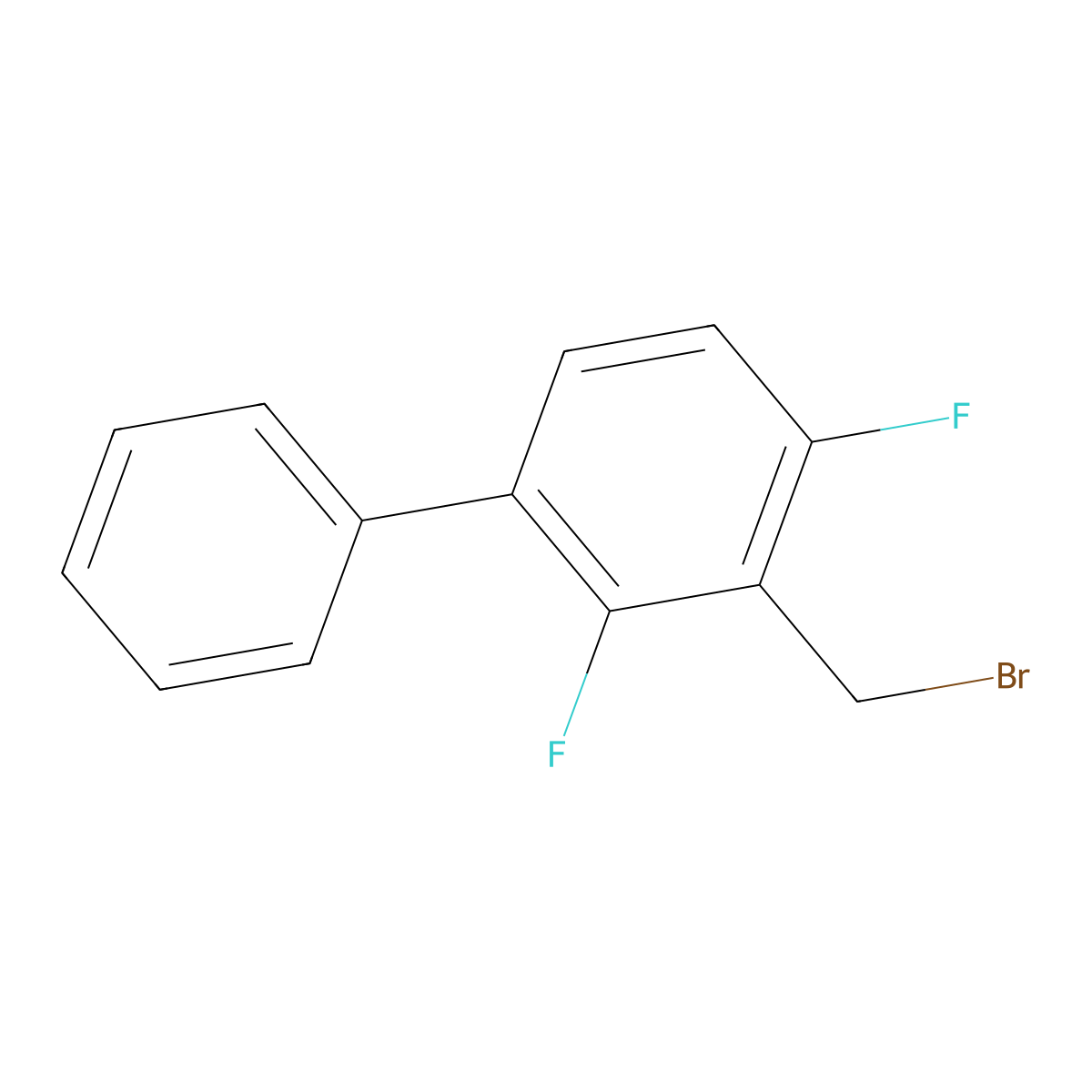 3-(Bromomethyl)-2,4-difluoro-1,1'-biphenyl molecular structure, CAS 76350-73-7