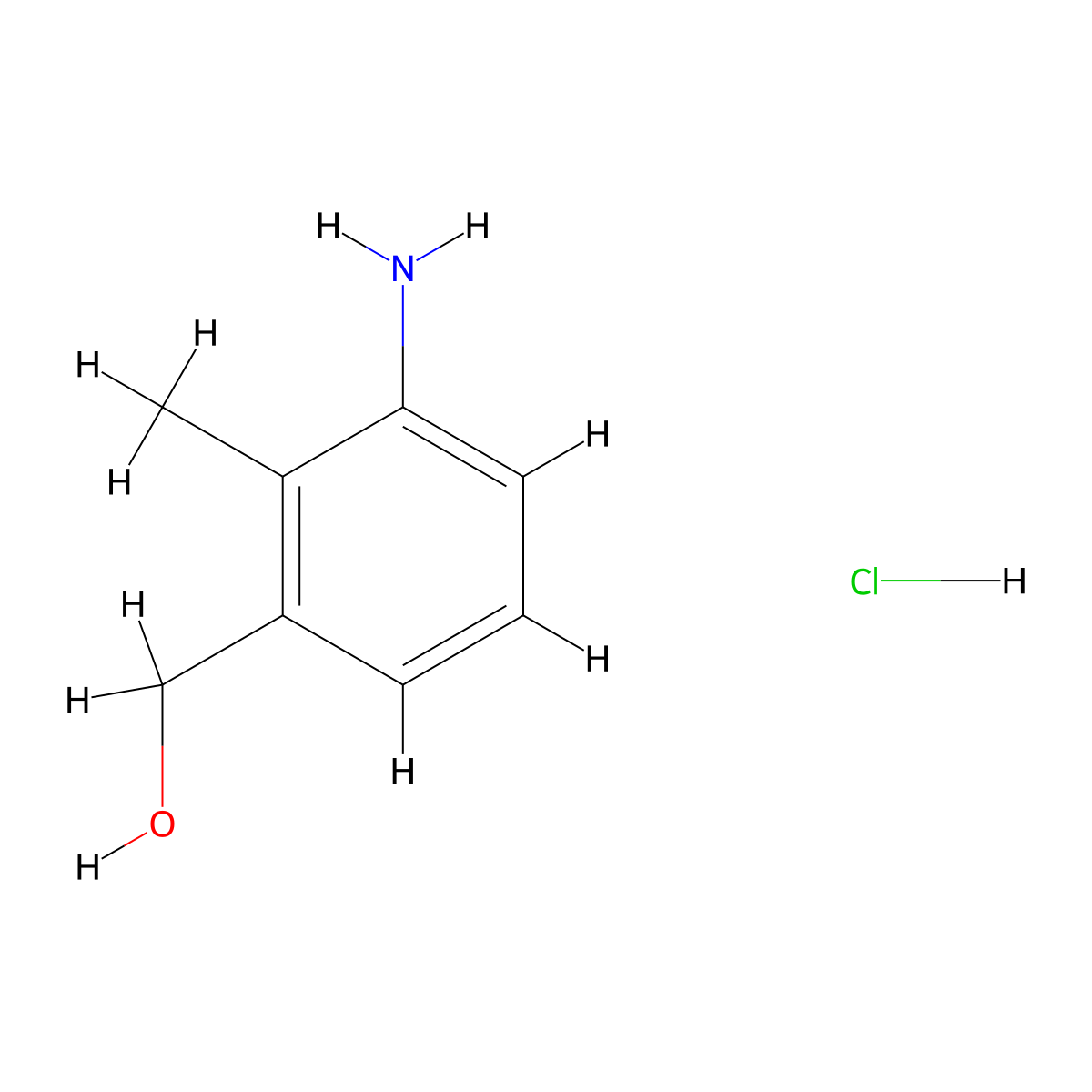 (3-Amino-2-methylphenyl)methanol hydrochloride molecular structure, CAS 76350-88-4