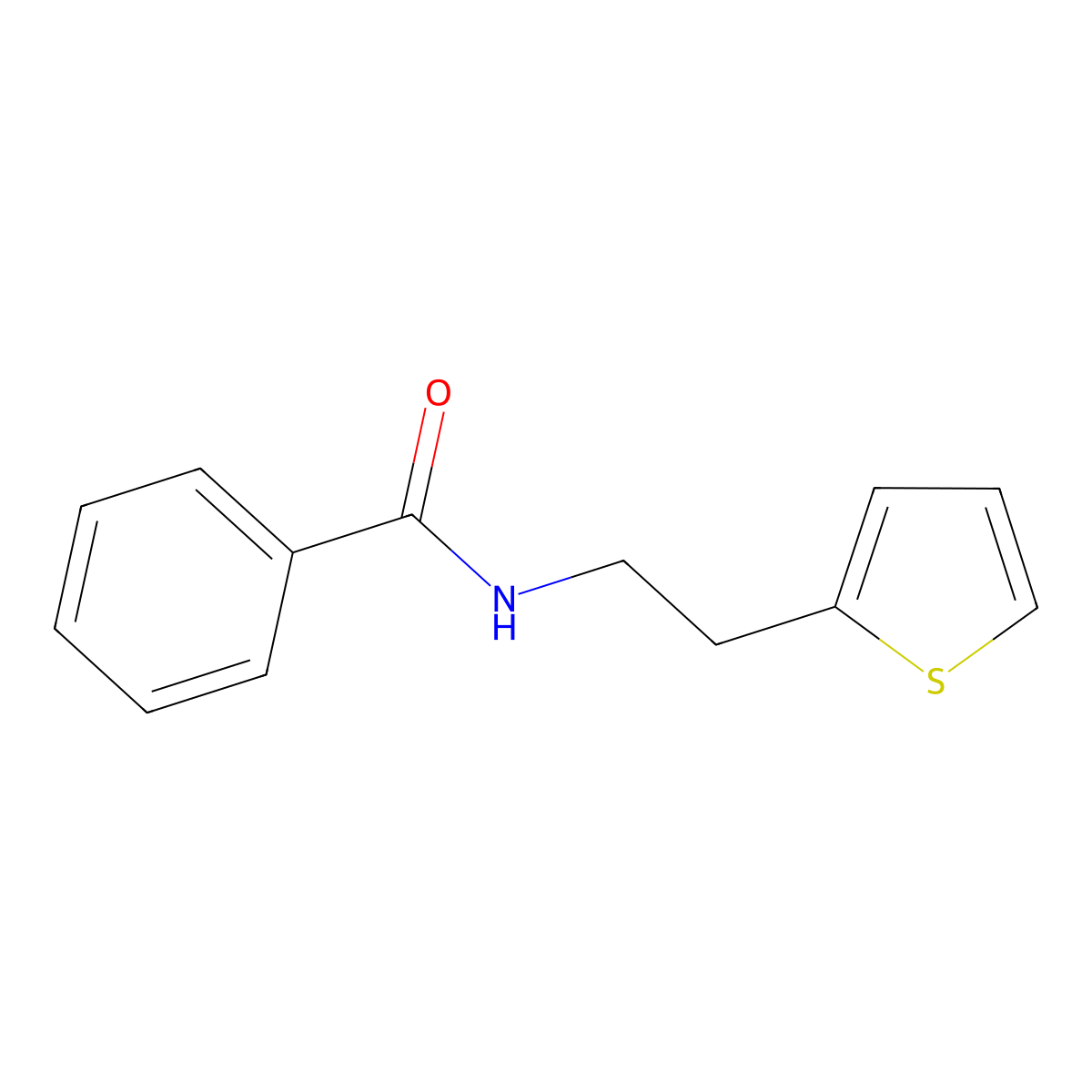 N-[2-(2-thienyl)ethyl]benzamide molecular structure, CAS 76356-24-6