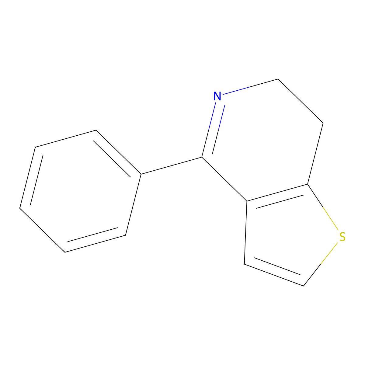 4-Phenyl-6,7-dihydrothieno[3,2-c]pyridine molecular structure, CAS 76356-25-7