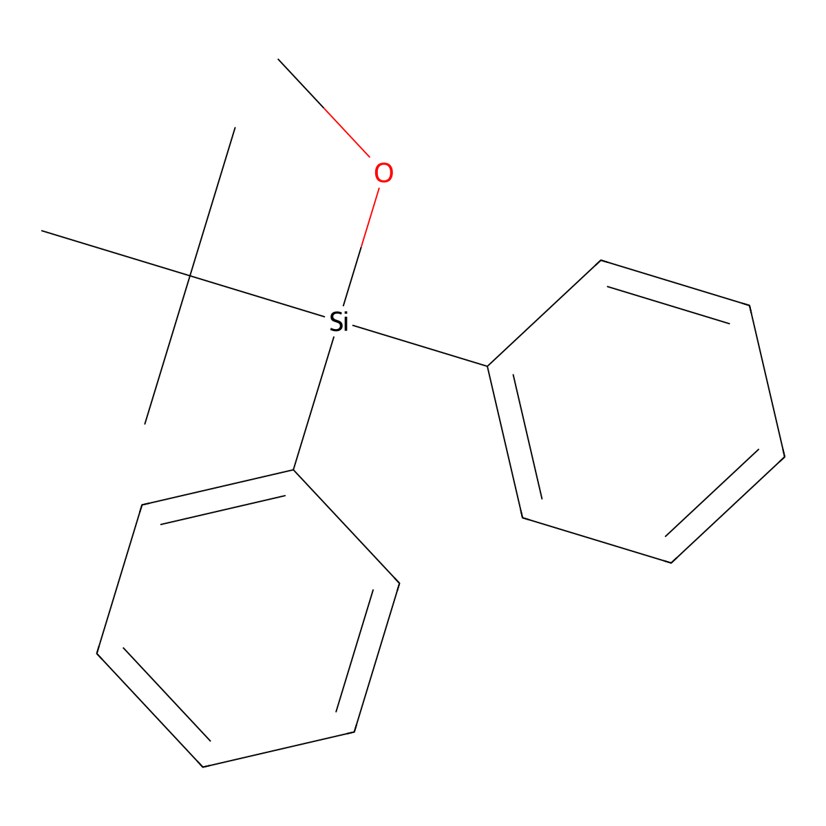 Tert-butyl(methoxy)diphenylsilane molecular structure, CAS 76358-47-9