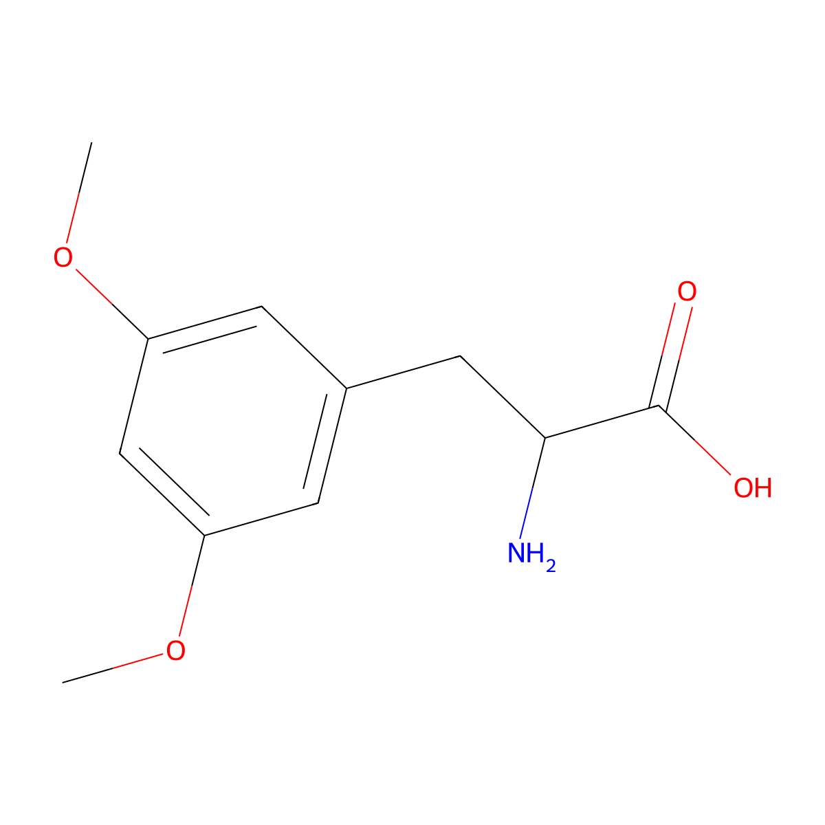 2-Amino-3-(3,5-dimethoxyphenyl)propanoic acid molecular structure, CAS 7636-27-3