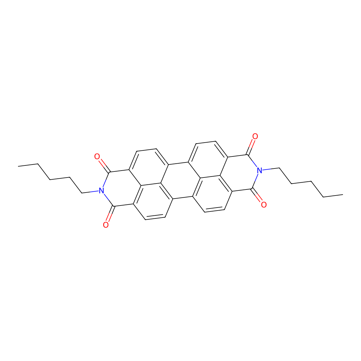 N,N'-Dipentyl-3,4,9,10-perylenedicarboximide molecular structure, CAS 76372-75-3