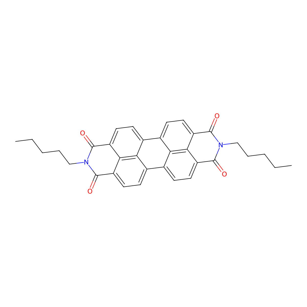 N,N'-Dipentyl-3,4,9,10-perylenedicarboximide molecular structure, CAS 76372-75-3