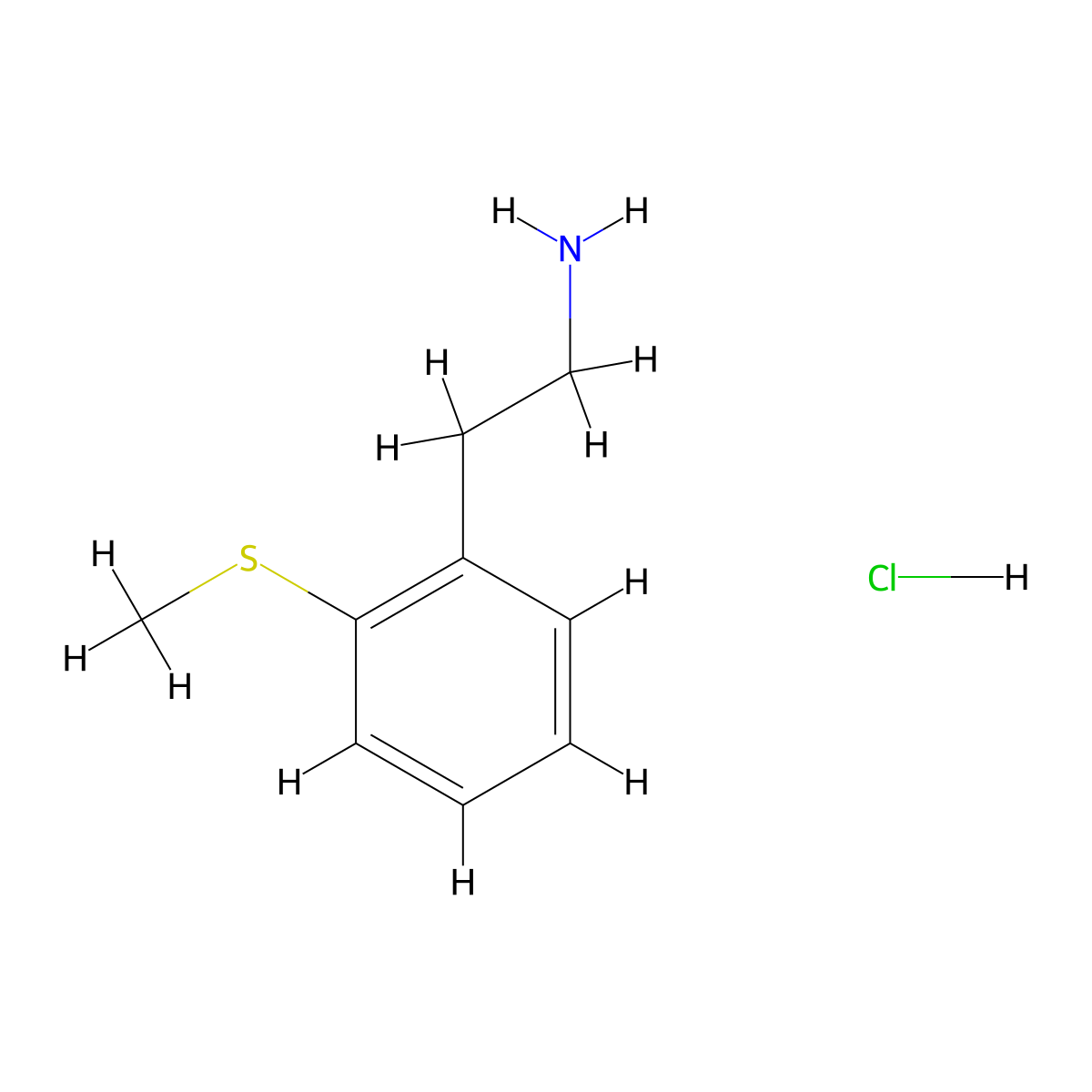 2-[2-(Methylsulfanyl)phenyl]ethan-1-aminehydrochloride molecular structure, CAS 76384-27-5