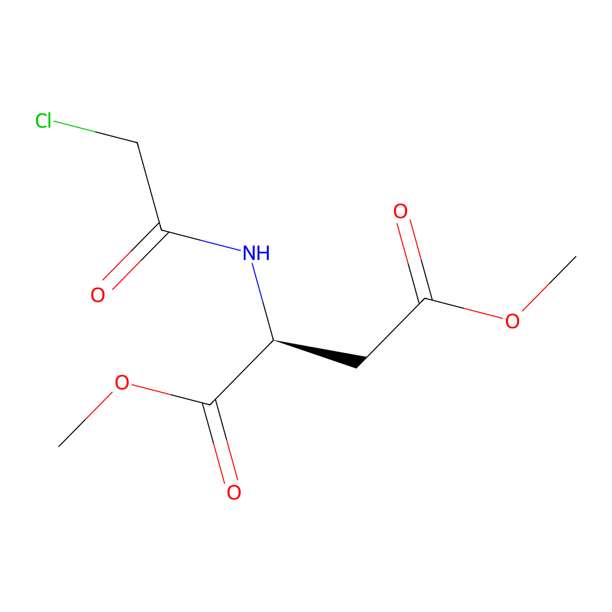 Dimethyl N-(chloroacetyl)-L-aspartate molecular structure, CAS 76385-50-7